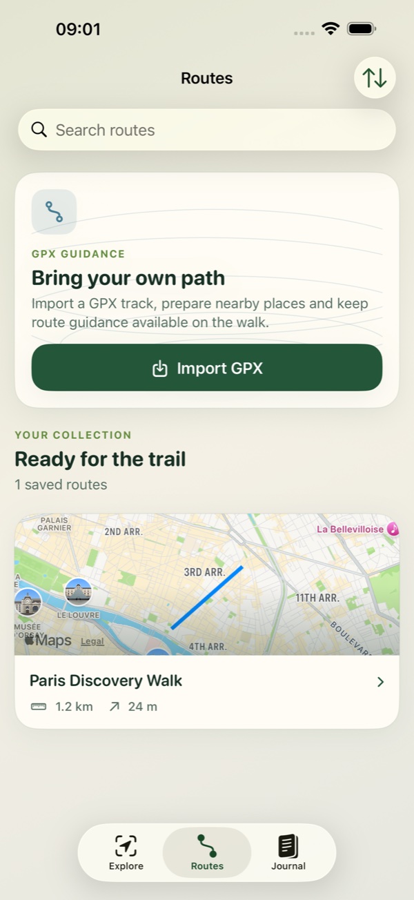 The Hike Buddy route library